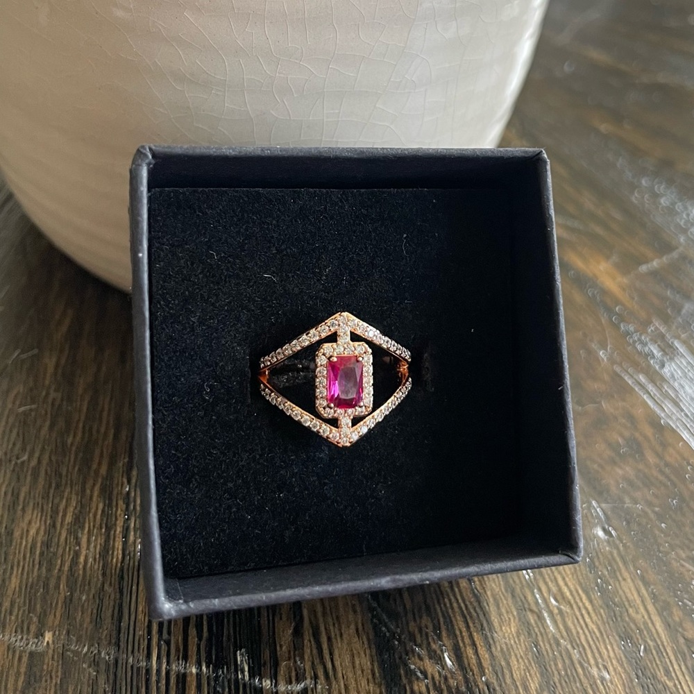 Rose Gold Ruby Ring